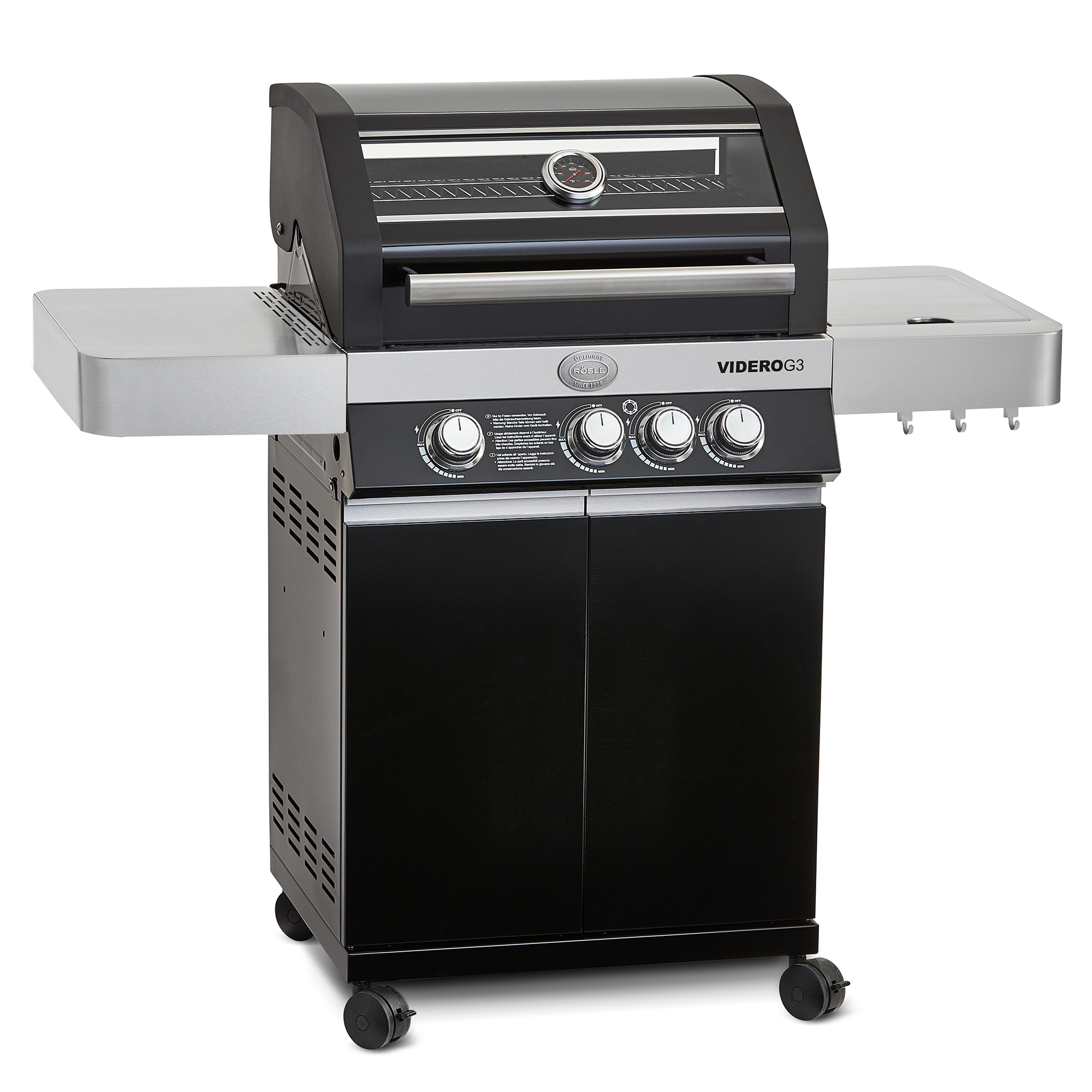 Gasgrill BBQ-Station VIDERO G3 schwarz 50 mbar