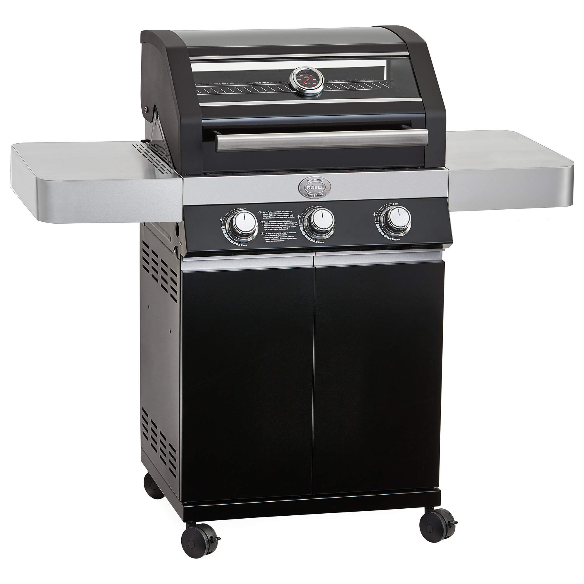 Gasgrill BBQ-Station VIDERO G3 Pure schwarz 50 mbar