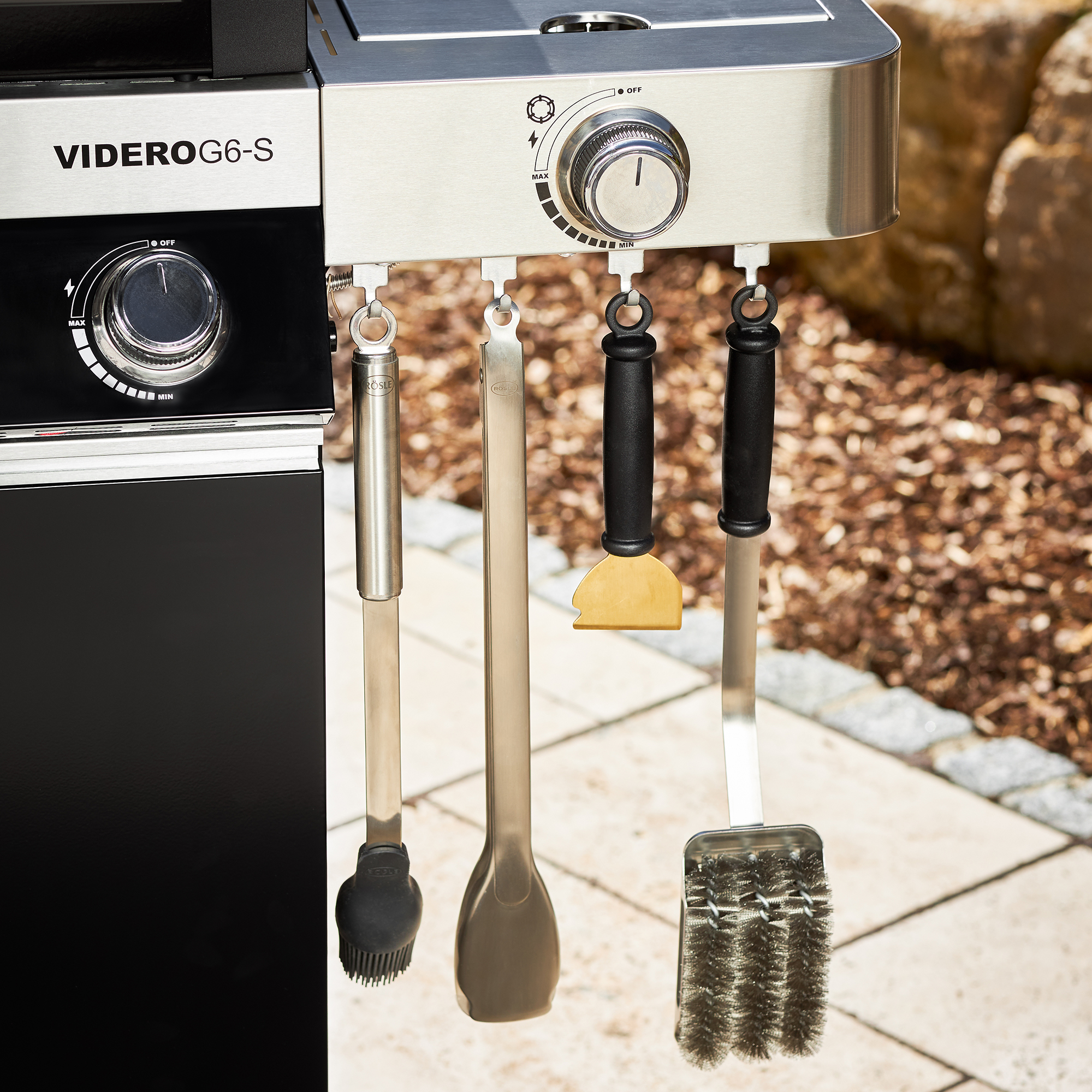 Gasgrill VIDERO G6-S Vario+ schwarz 50mbar