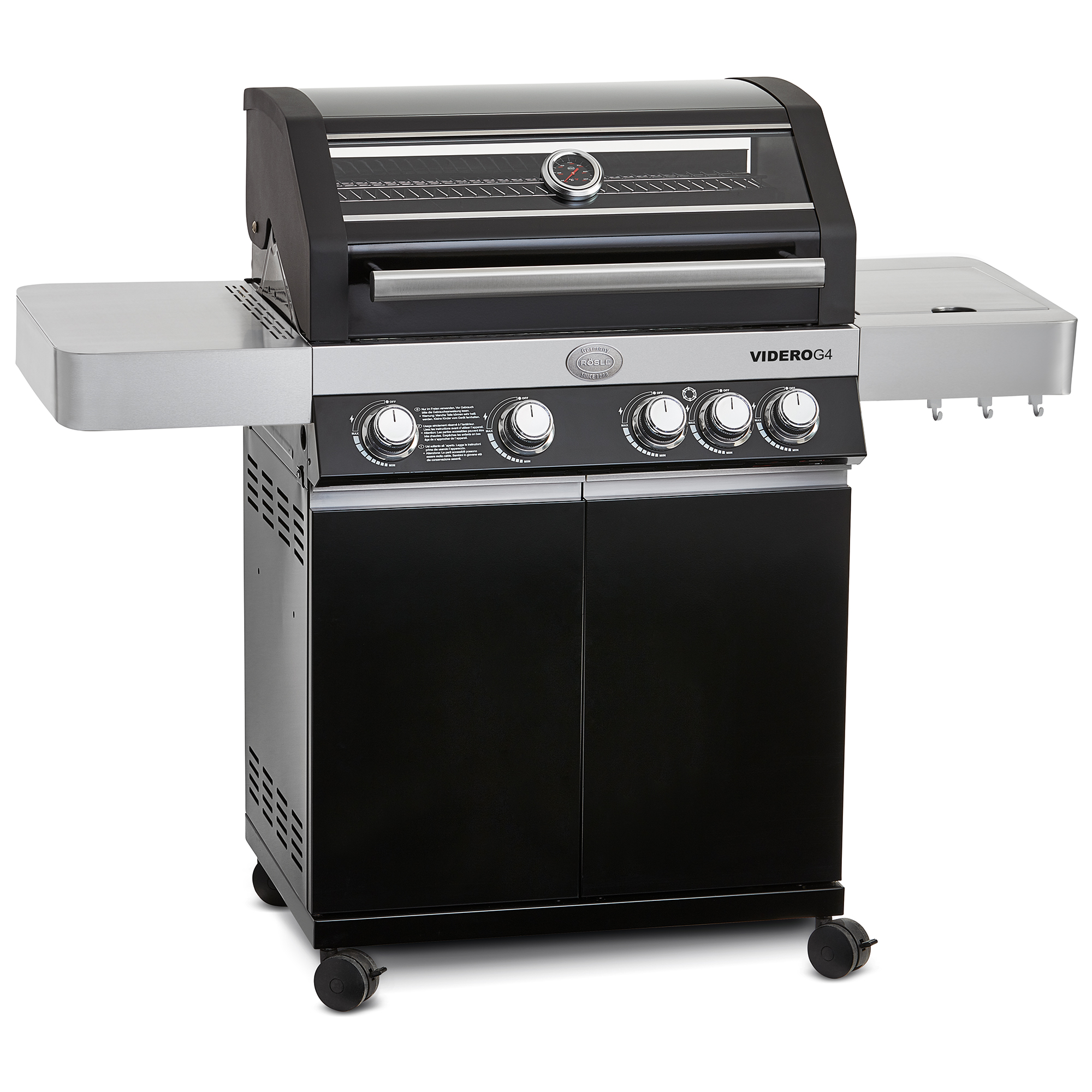 Gasgrill BBQ-Station Videro G4 schwarz 50 mbar