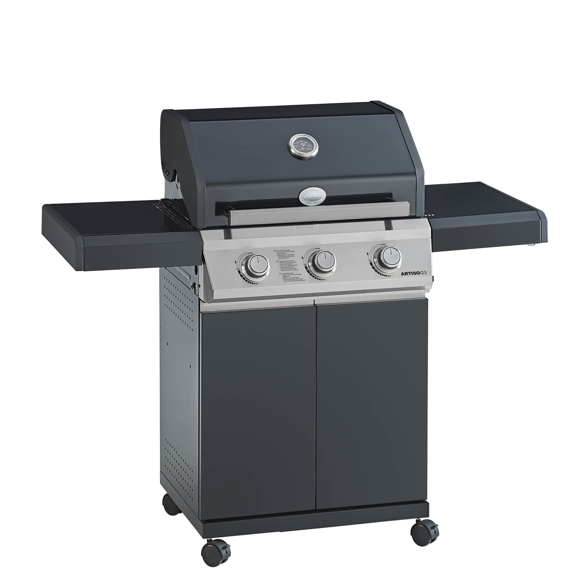 Gasgrill BBQ-Station ARTISO G3 schwarz, Exklusiv bei Toom