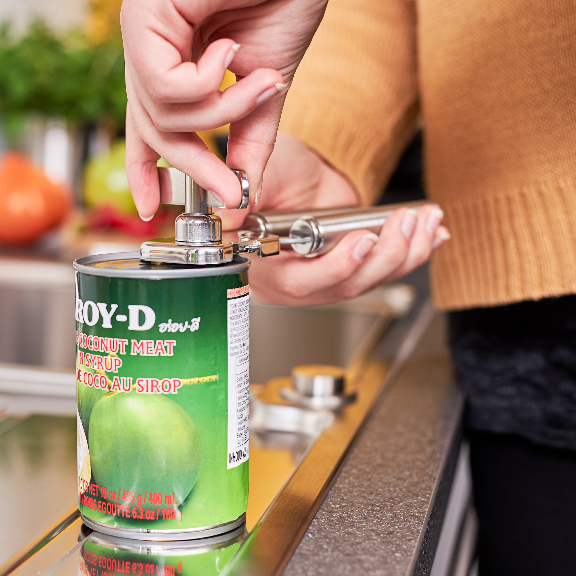 Comfy Grip Pink Stainless Steel Can Opener - 7 3/4 x 2 x 2 1/4 