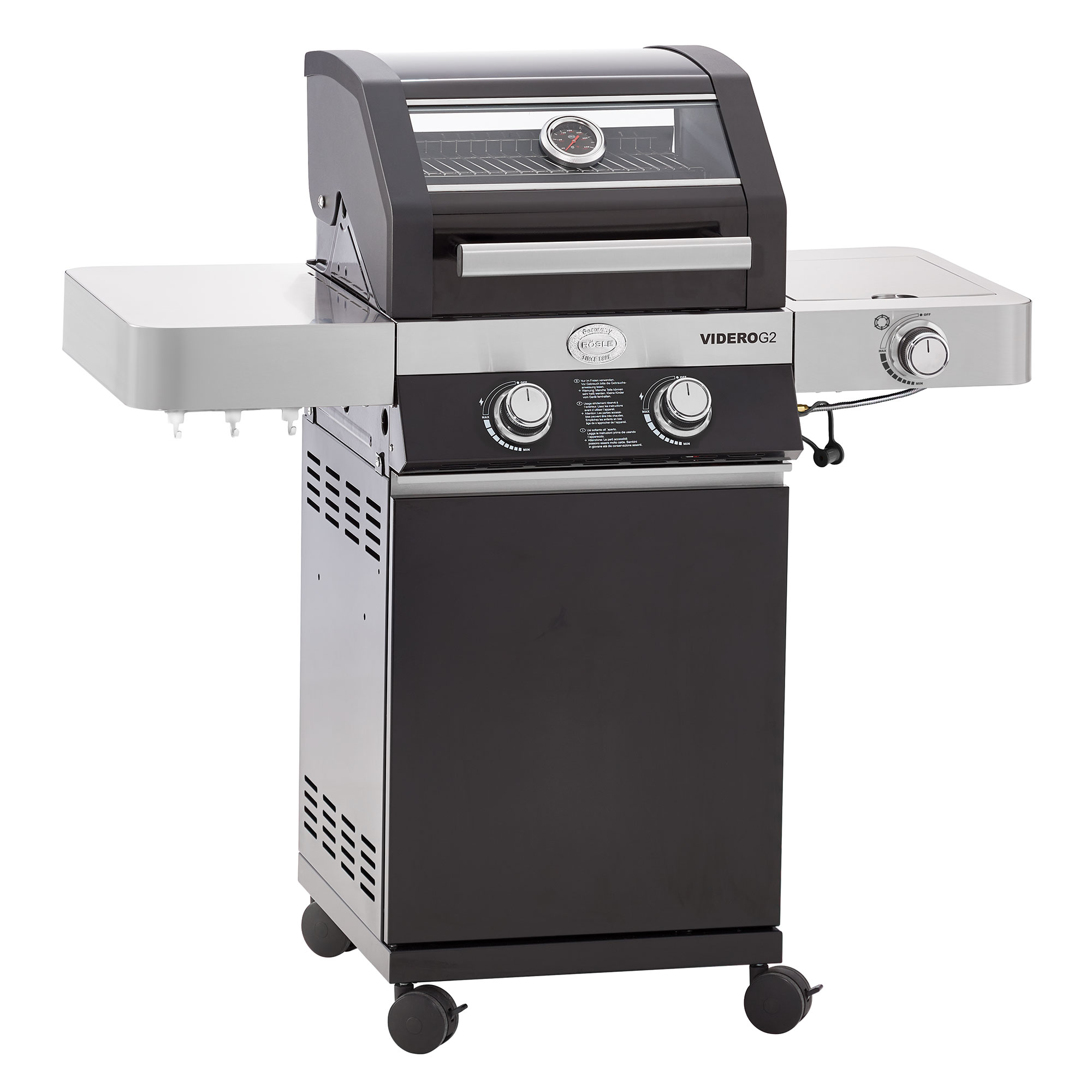 Gasgrill BBQ-Station VIDERO G2 schwarz 50 mbar