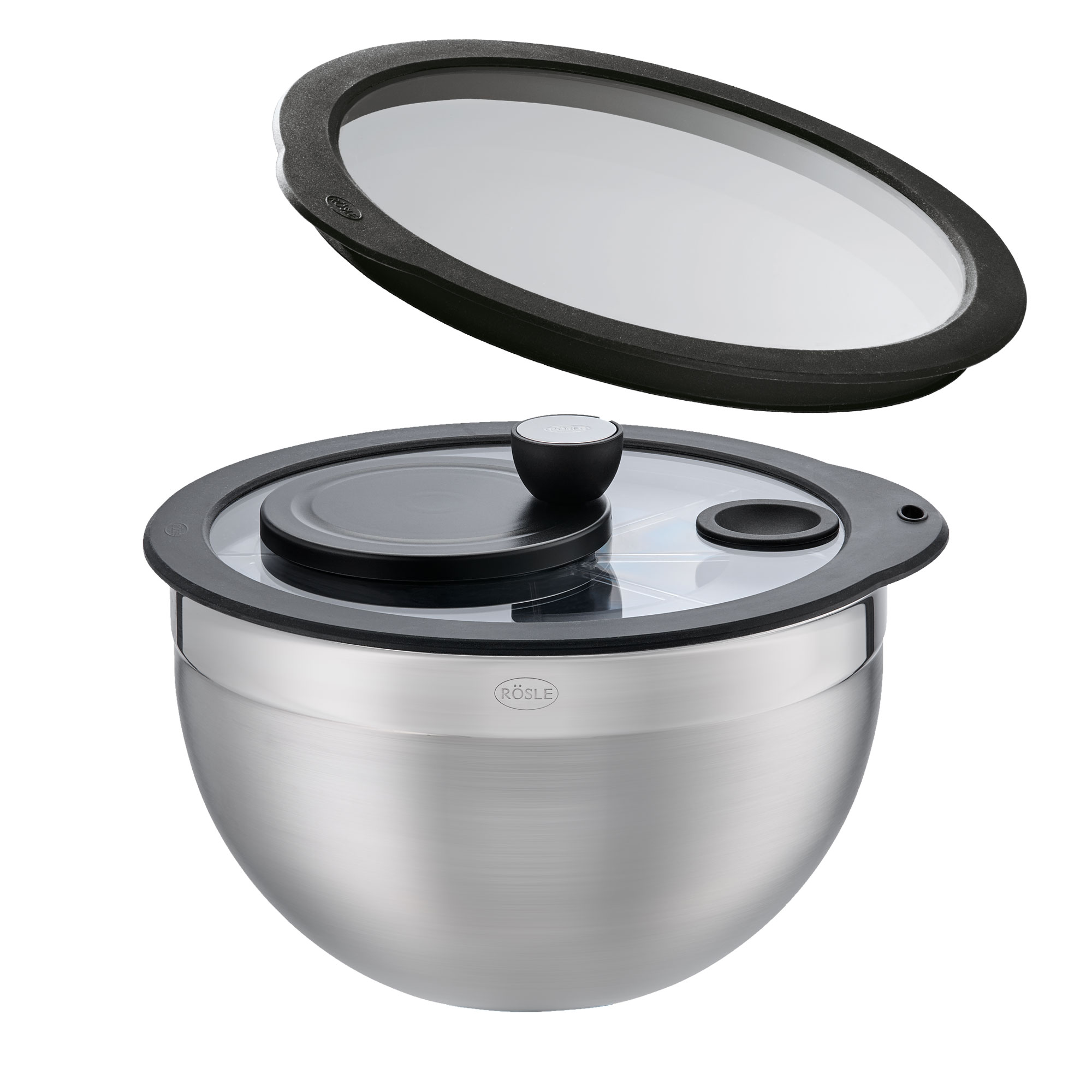 Salad Spinner Set with airtight lid from glass