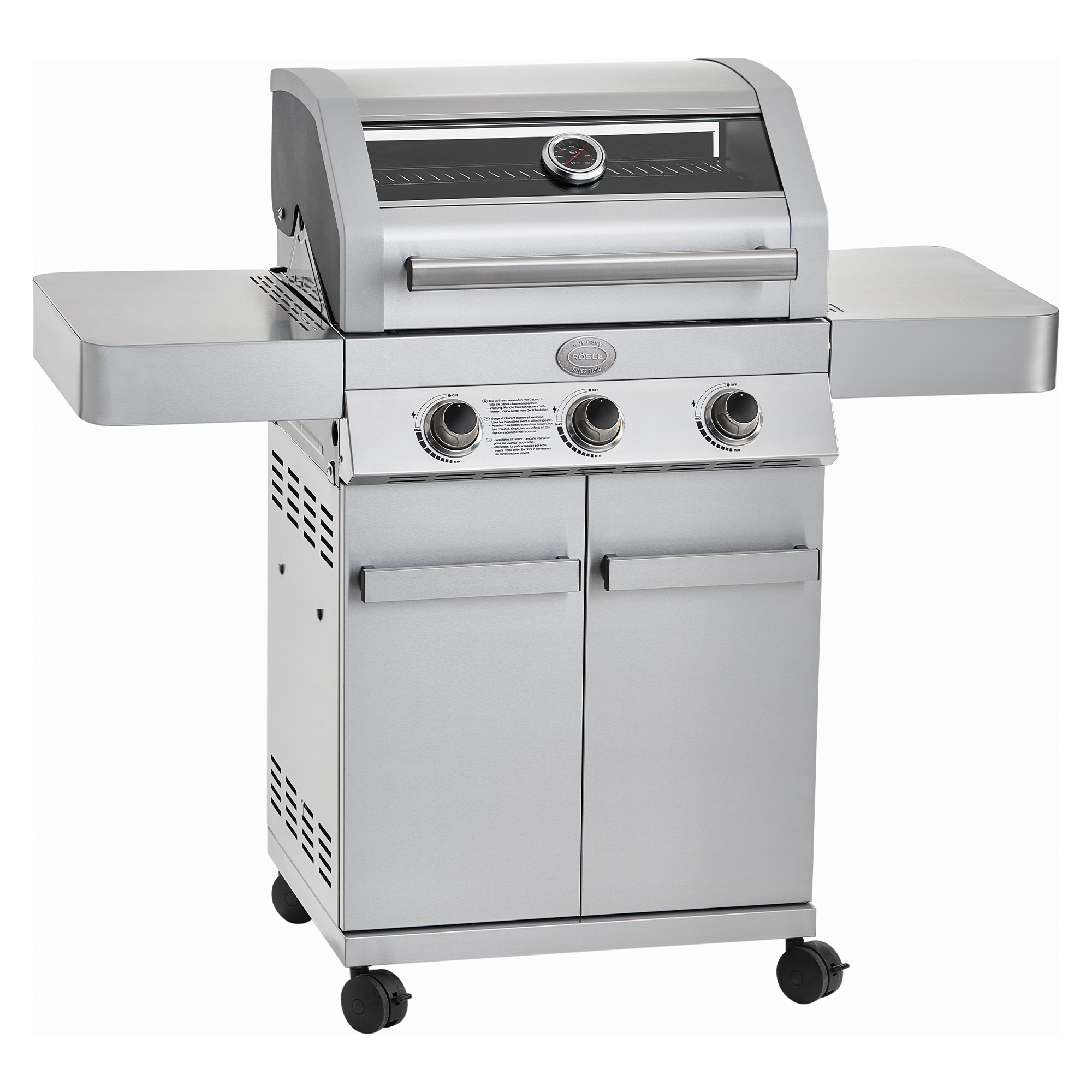 Gasgrill GOURMET G3 Edelstahl 50mbar