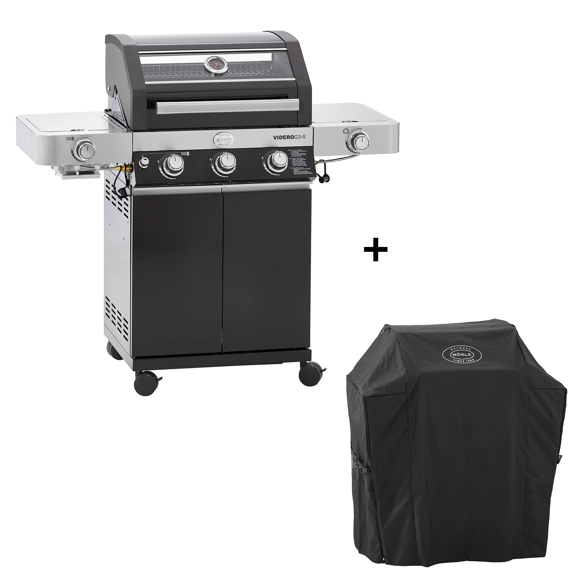 Gasgrill BBQ-Station VIDERO G3-S Vario+ 50 mbar inkl. Abdeckhaube